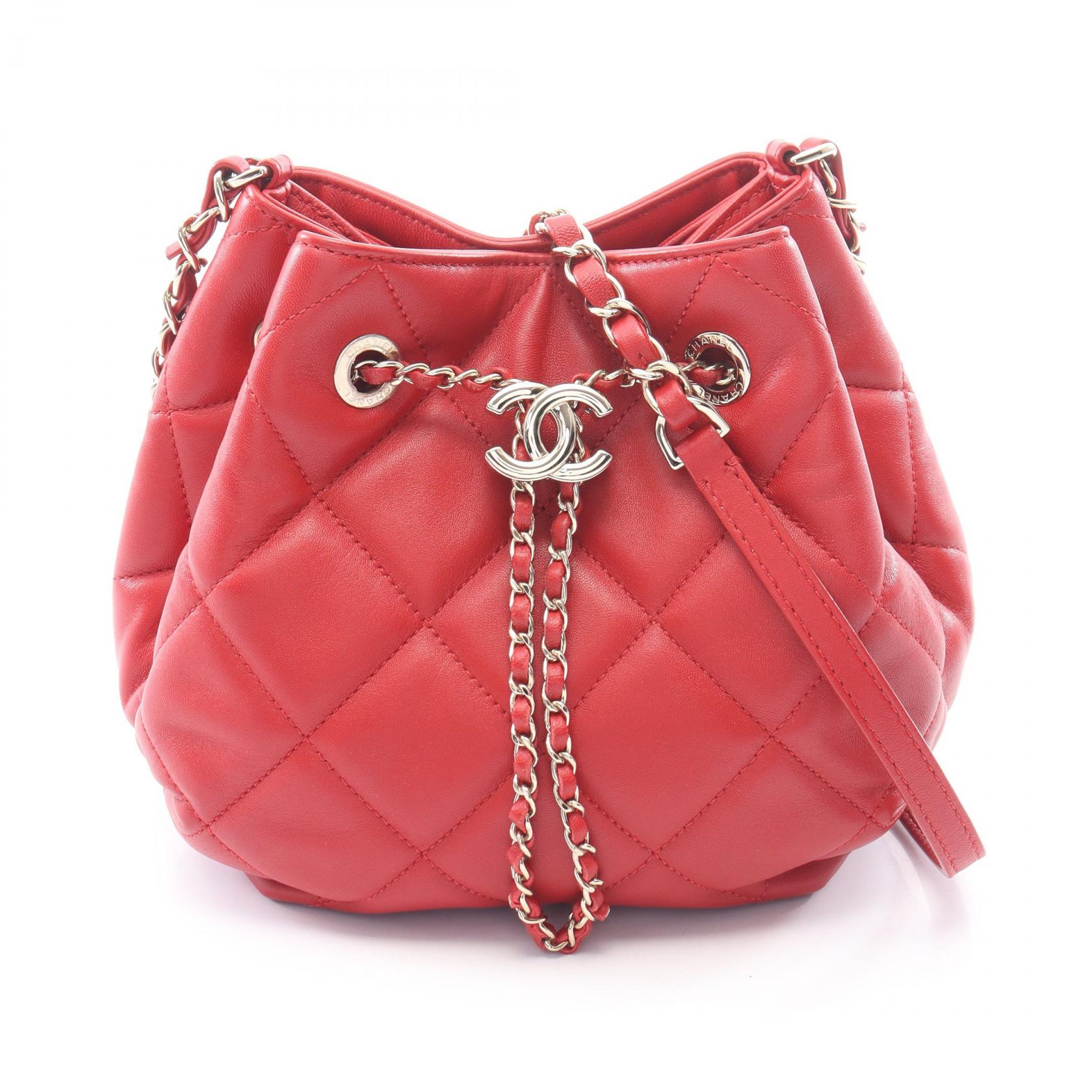 ≪10%OFFクーポン 7/19 20時~7/26 9:59≫シャネル CHANEL マトラッセ ショルダーバッグ バッグ ラムスキン(羊革) レディース レッド系 AS1801 【中古】|Mike Museum