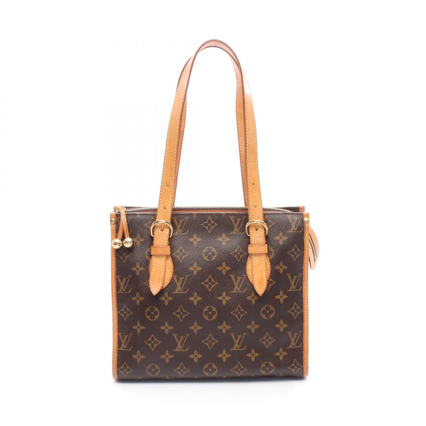 ≪10%OFFクーポン 7/19 20時～7/26 9:59≫ルイ・ヴィトン LOUIS VUITTON ポパンクール オ モノグラム トートバッグ バッグ PVCコーティングキャンバス レザー レディース ブラウン系 M40007 【中古】｜Mike Museum