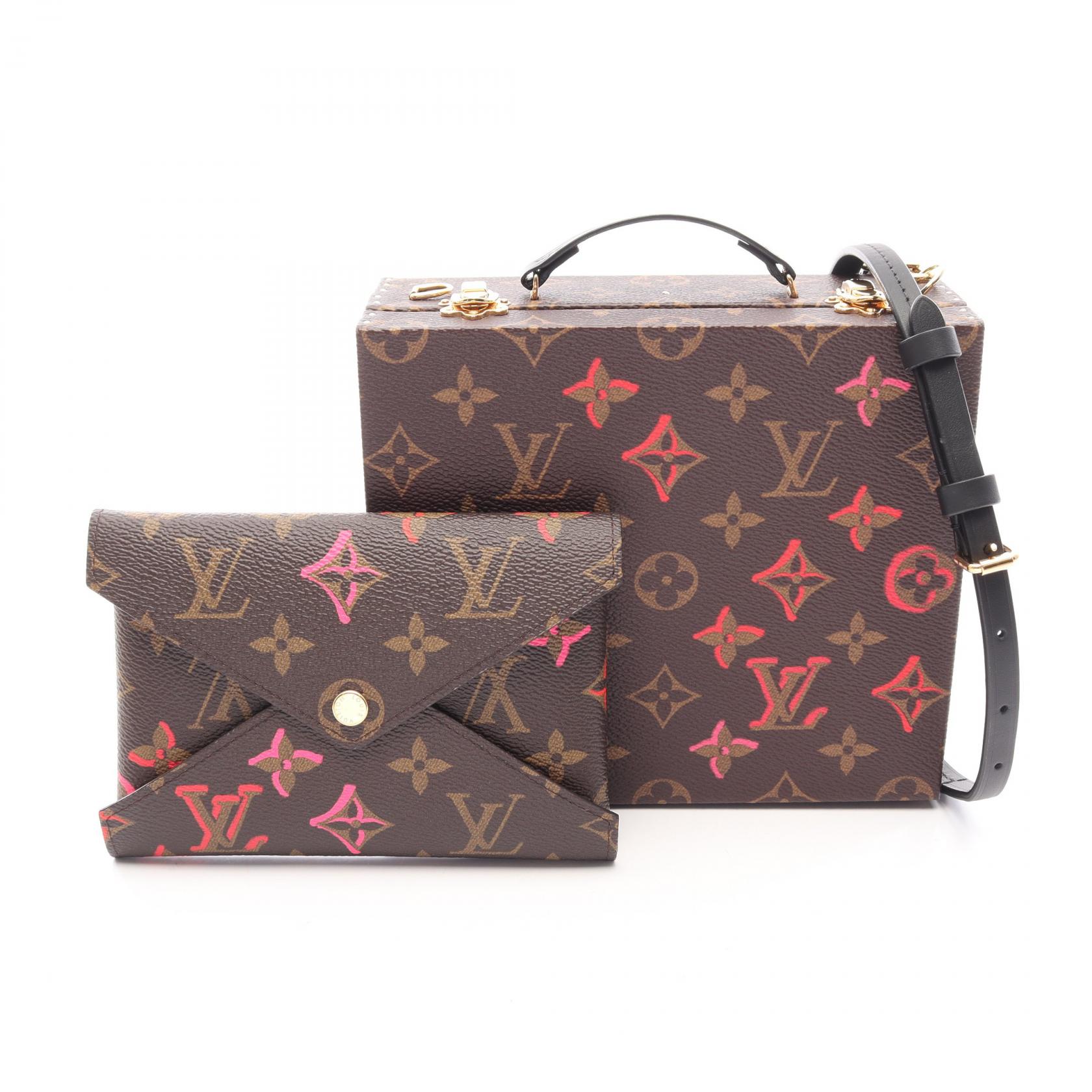 ルイ・ヴィトン LOUIS VUITTON モバイルボックス モノグラムフォーリンラブ 2WAY ハンドバッグ バッグ PVCコーティングキャンバス レザー レディース ブラウン系 / マルチカラー 【中古】｜Mike Museum