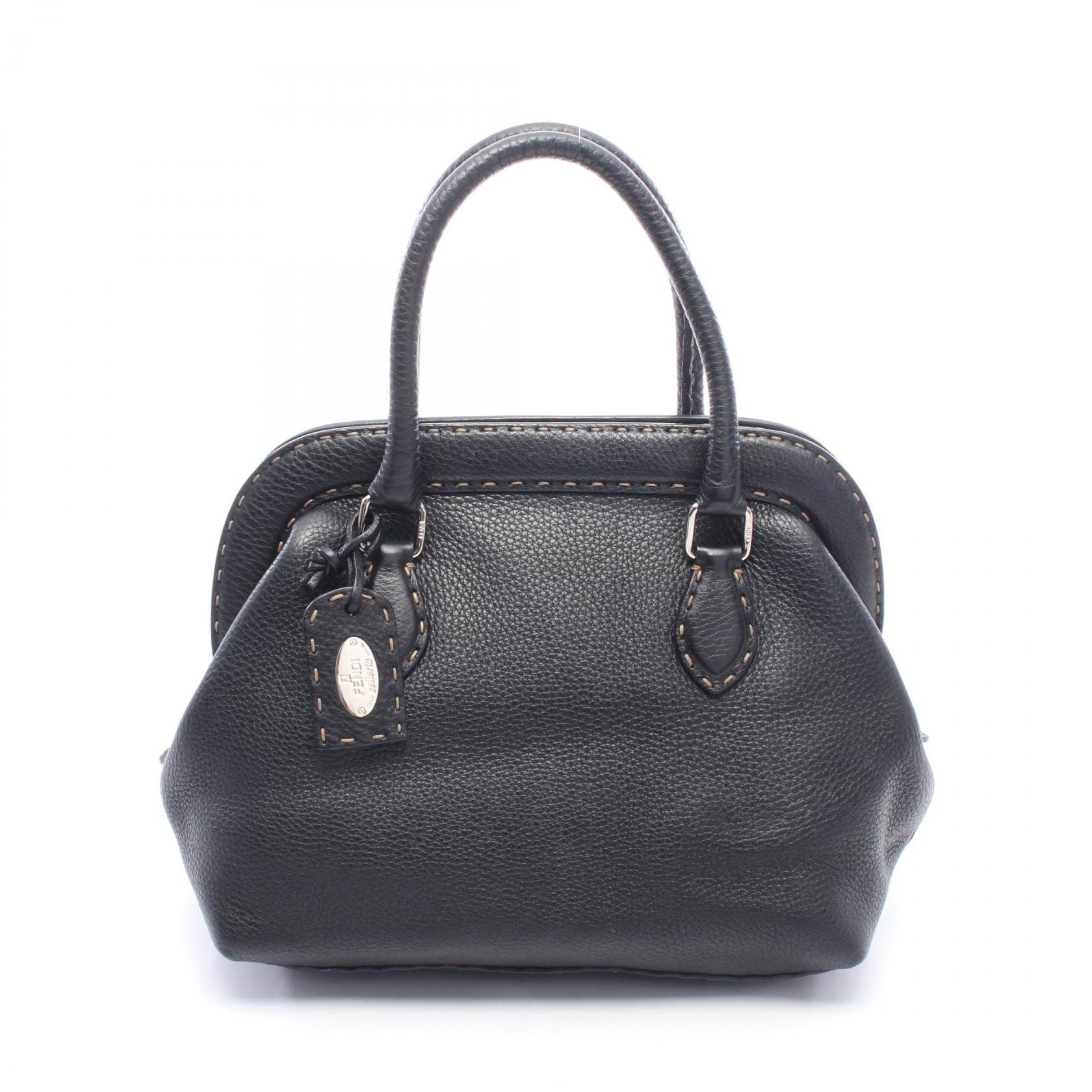 ≪10%OFFクーポン 7/19 20時～7/26 9:59≫フェンディ FENDI セレリア ドクターズバッグ ハンドバッグ バッグ レザー レディース ブラック系 【中古】｜Mike Museum