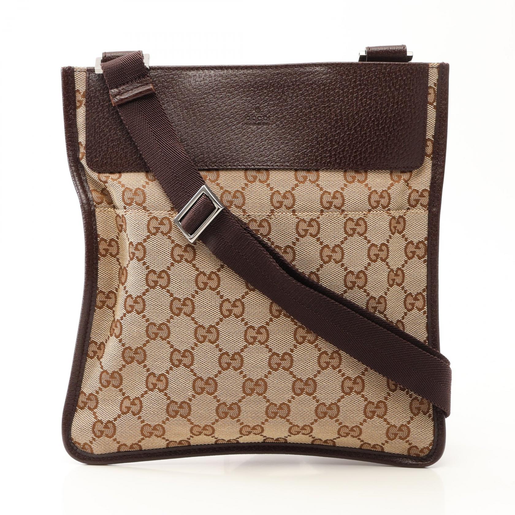 ≪10%OFFクーポン 7/19 20時～7/26 9:59≫グッチ GUCCI GGキャンバス ショルダーバッグ バッグ キャンバス レザー レディース ベージュ系 / ブラウン系 27639 【中古】｜Mike Museum