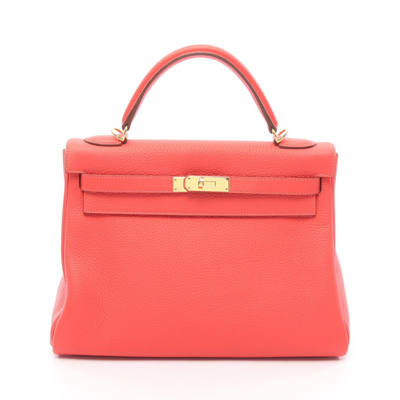 ≪10%OFFクーポン 7/19 20時～7/26 9:59≫エルメス HERMES ケリー32 ローズジャイプール 2WAY 内縫い ハンドバッグ バッグ レザー トリヨンクレマンス レディース ピンク系 【中古】｜Mike Museum