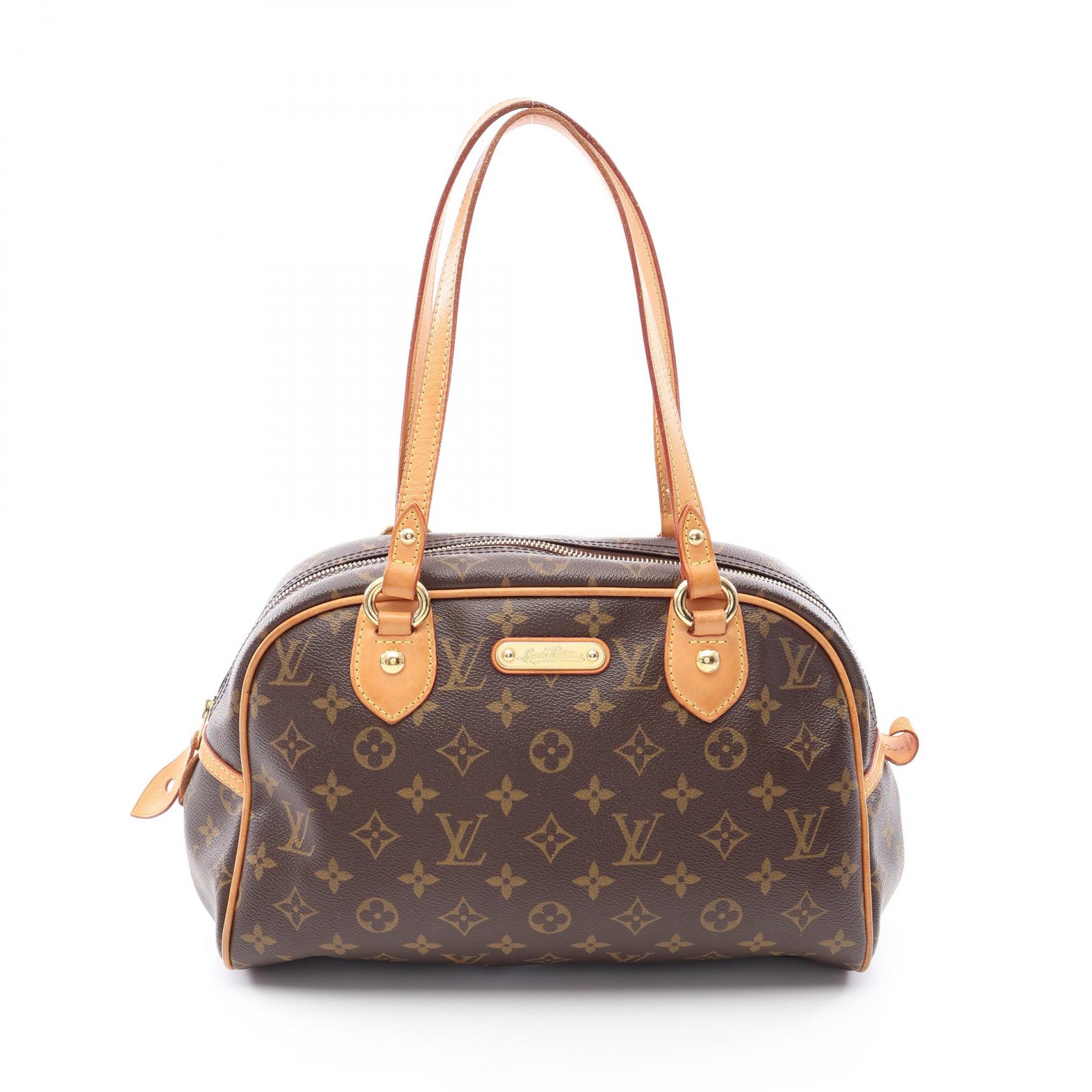 ≪10%OFFクーポン 7/19 20時～7/26 9:59≫ルイ・ヴィトン LOUIS VUITTON モントルグイユPM ショルダーバッグ バッグ PVCコーティングキャンバス レザー モノグラム レディース ブラウン系 M95565 【中古】｜Mike Museum 84,700円