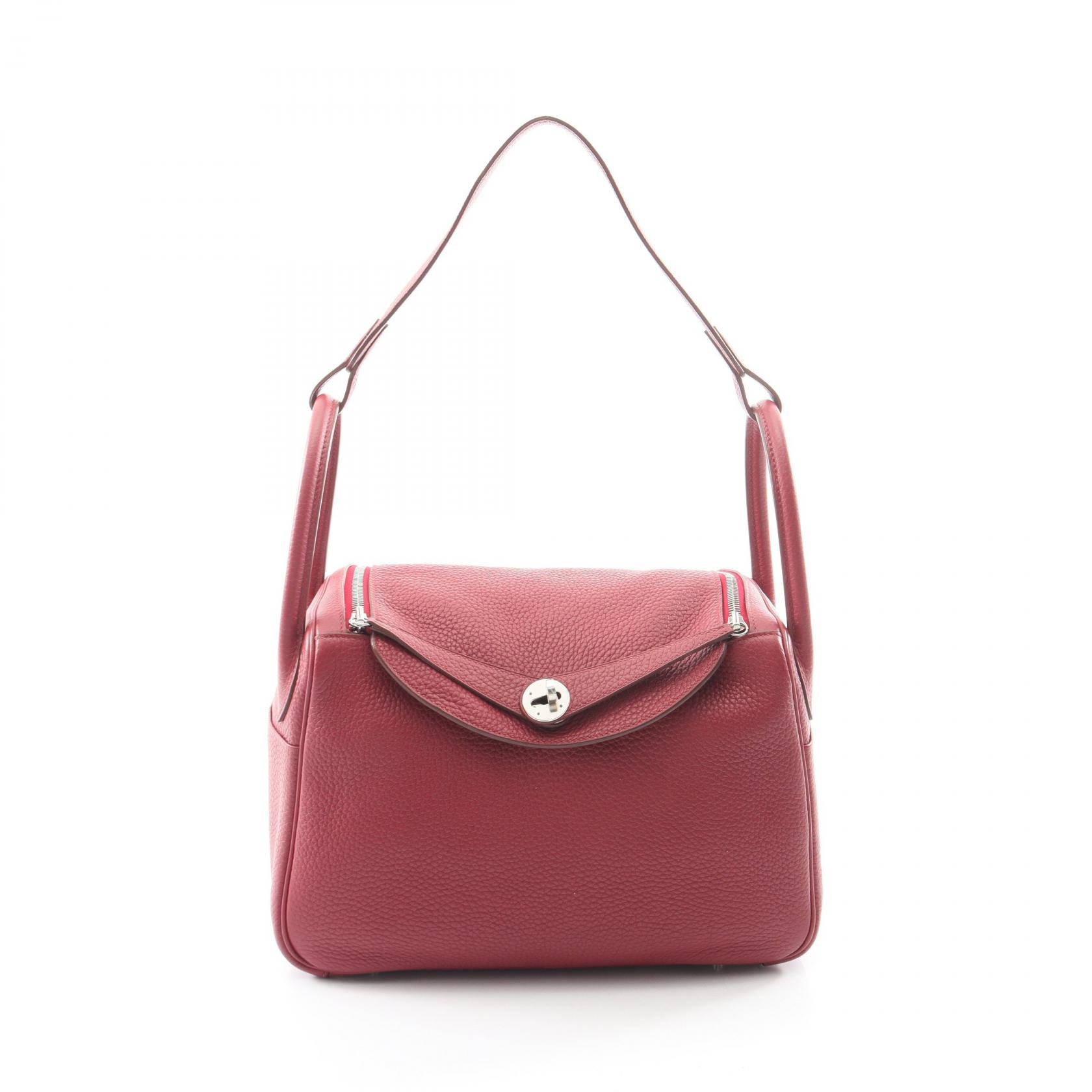 ≪10%OFFクーポン 7/19 20時～7/26 9:59≫エルメス HERMES リンディ30 ショルダーバッグ バッグ レザー トリヨンクレマンス トリヨンクレマンス レディース ボルドー系 【中古】｜Mike Museum