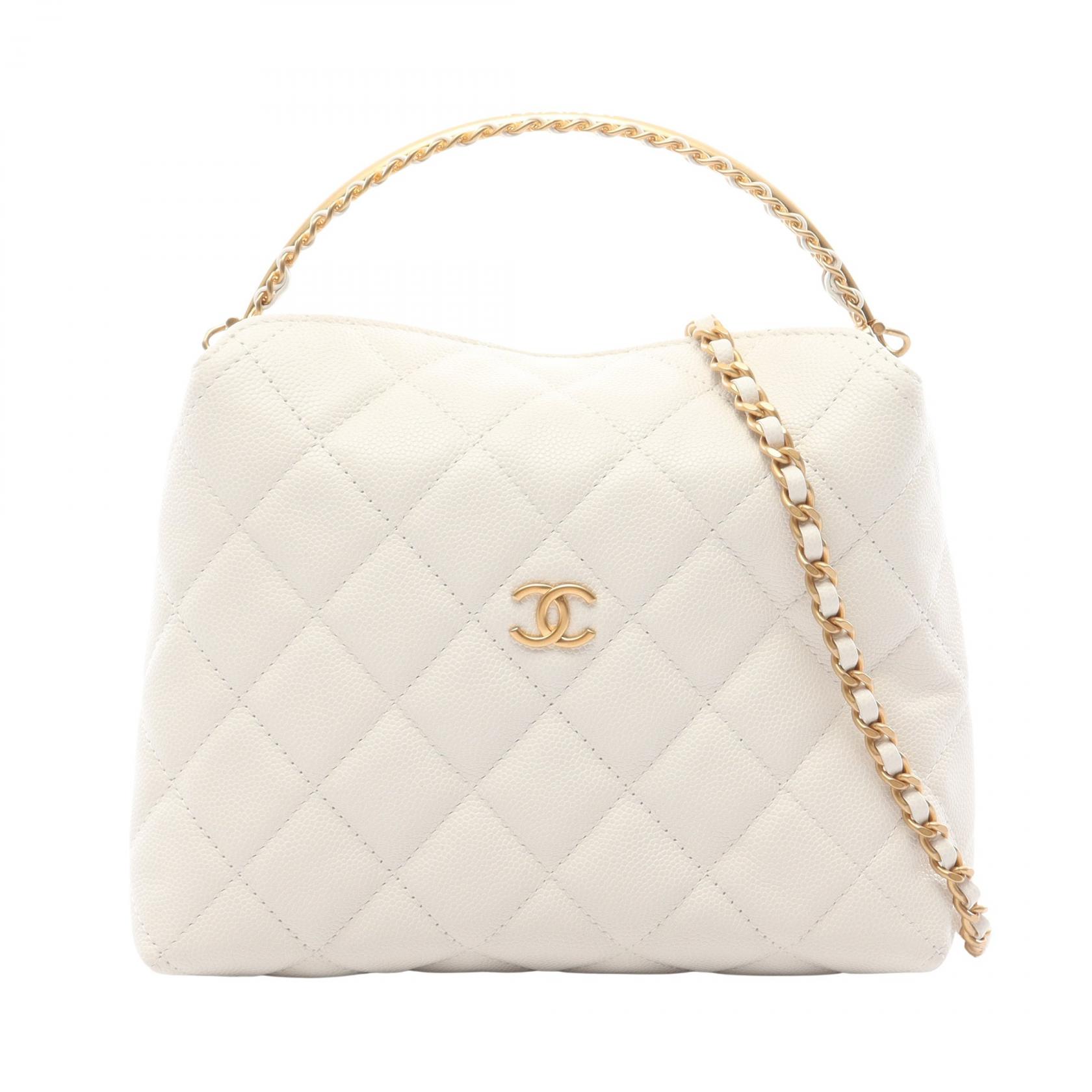 ≪10%OFFクーポン 7/19 20時~7/26 9:59≫シャネル CHANEL マトラッセ 2WAY ハンドバッグ バッグ キャビアスキン(グレインドカーフ) レディース ホワイト系 【中古】|Mike Museum