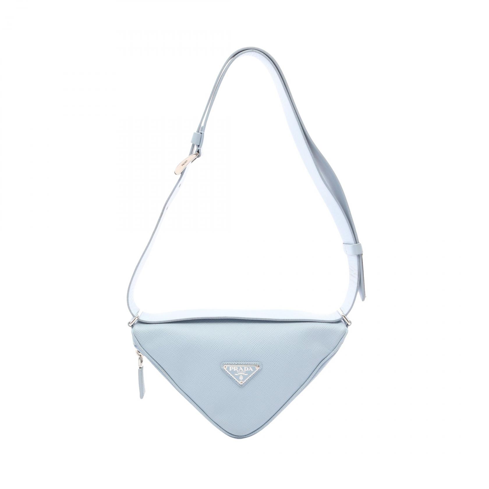 ≪10%OFFクーポン 7/19 20時~7/26 9:59≫プラダ PRADA SAFFIANOSA CUIR ショルダーバッグ バッグ サフィアーノレザー レディース ブルー系 2VL039 【中古】|Mike Museum