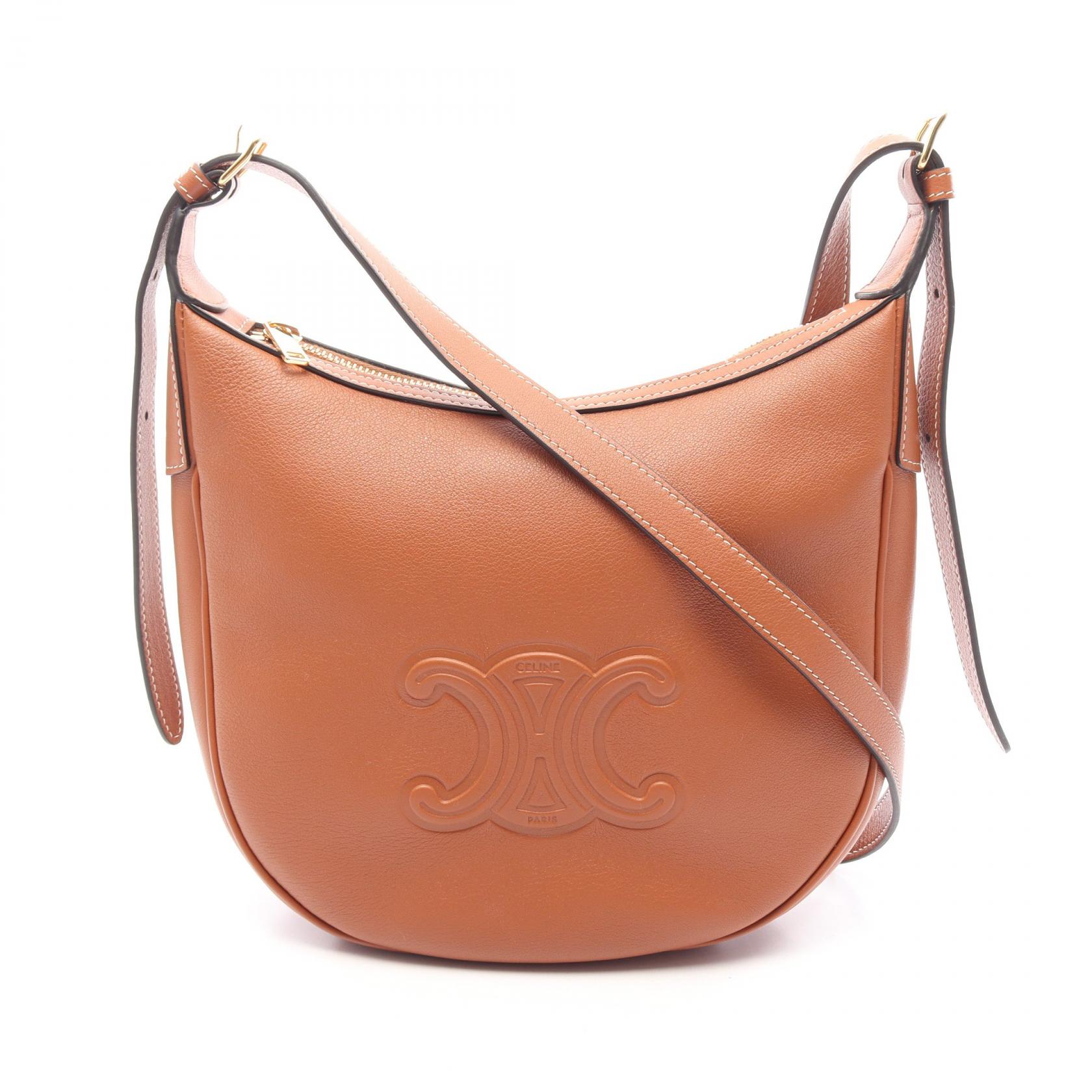 【P5倍&times;5%クーポン｜7/29 20時～8/2 23:59】セリーヌ CELINE エロイズ スモール ショルダーバッグ バッグ レザー レディース ブラウン系 11725 【中古】｜Mike Museum