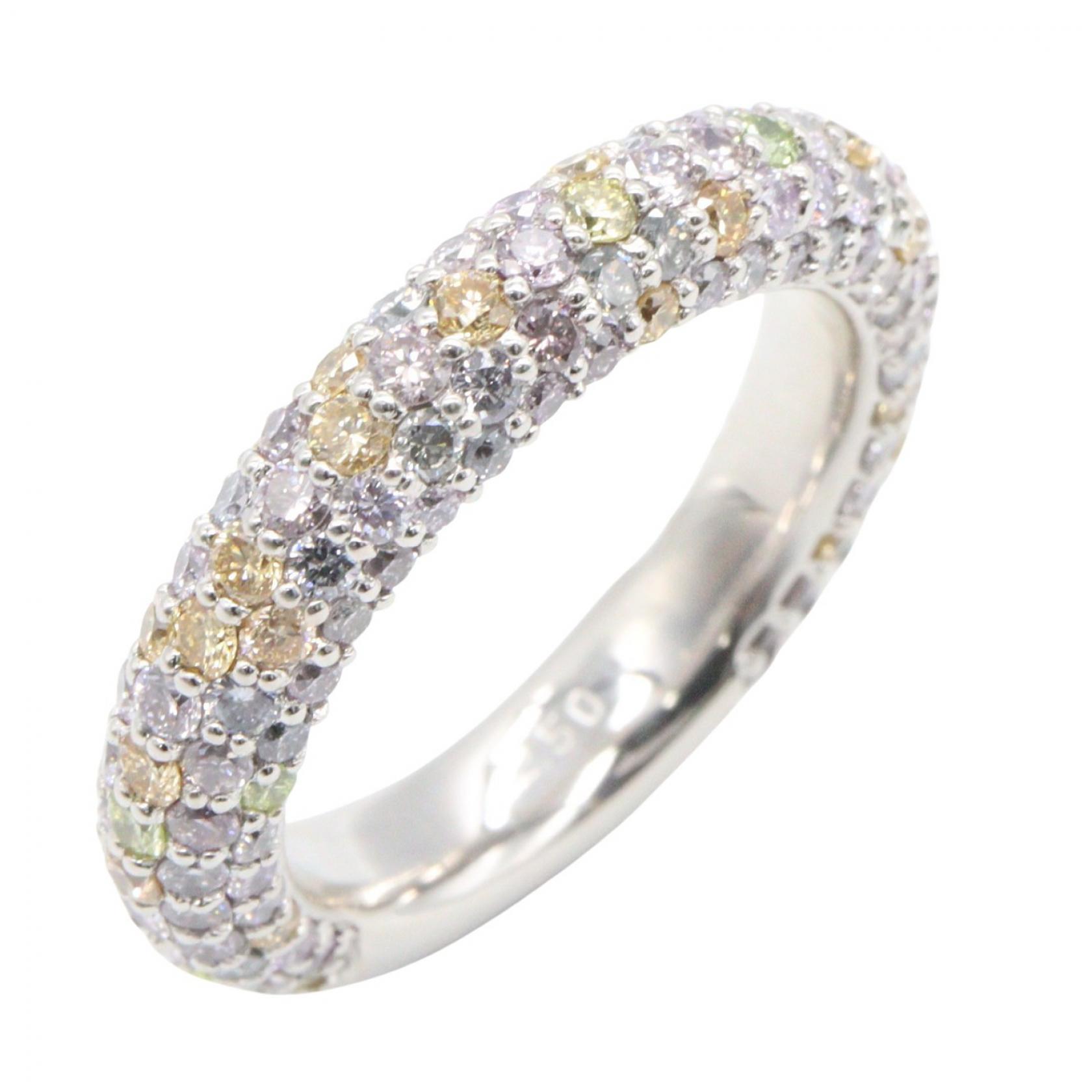 ≪10%OFFクーポン 7/19 20時～7/26 9:59≫ジュエリー JEWELRY ダイヤモンド リング リング・指輪 ジュエリー K18WG（ホワイトゴールド） ダイヤモンド レディース シルバー系 / ピンク系 ﾀﾞｲﾔ 9.0g 【中古】｜Mike Museum