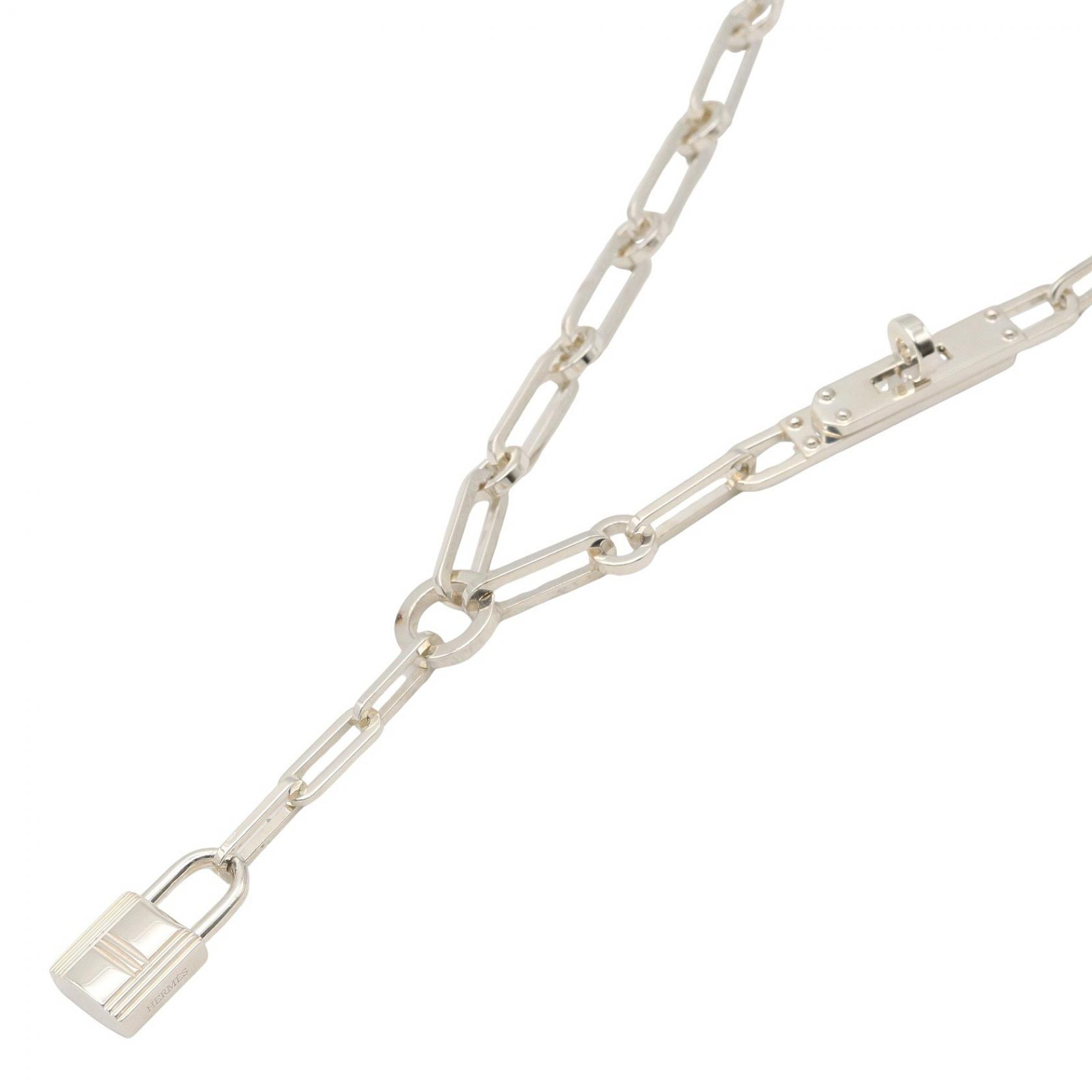≪10%OFFクーポン 7/19 20時~7/26 9:59≫エルメス HERMES ケリー シェーヌ ネックレス ネックレス ジュエリー シルバー925 メンズ レディース シルバー系 【中古】|Mike Museum
