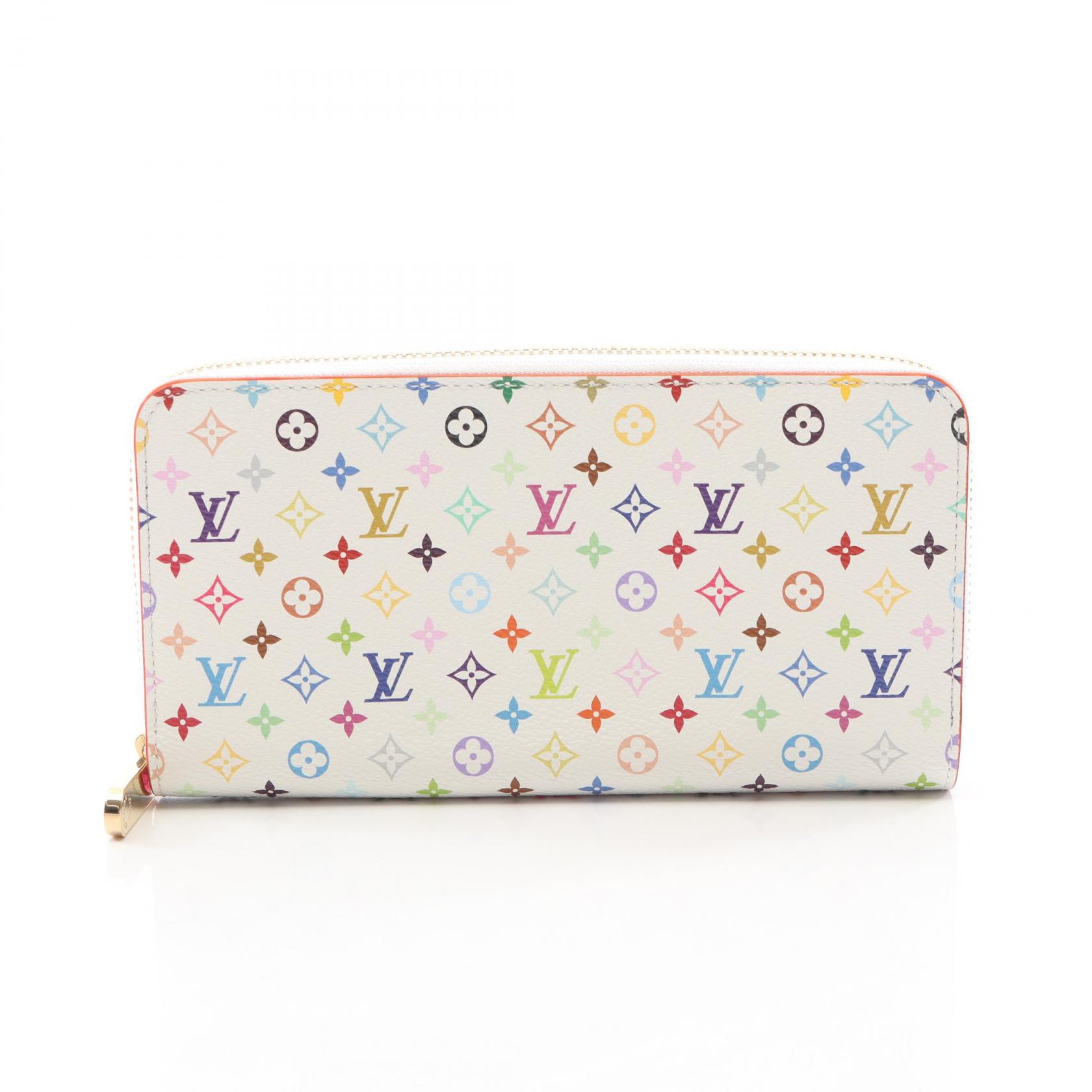 ルイ・ヴィトン LOUIS VUITTON LV × TM ジッピーウォレット 村上隆 ラウンド長財布 財布 PVCコーティングキャンバス モノグラム・マルチカラー レディース ホワイト系 M13922 【中古】|Mike Museum