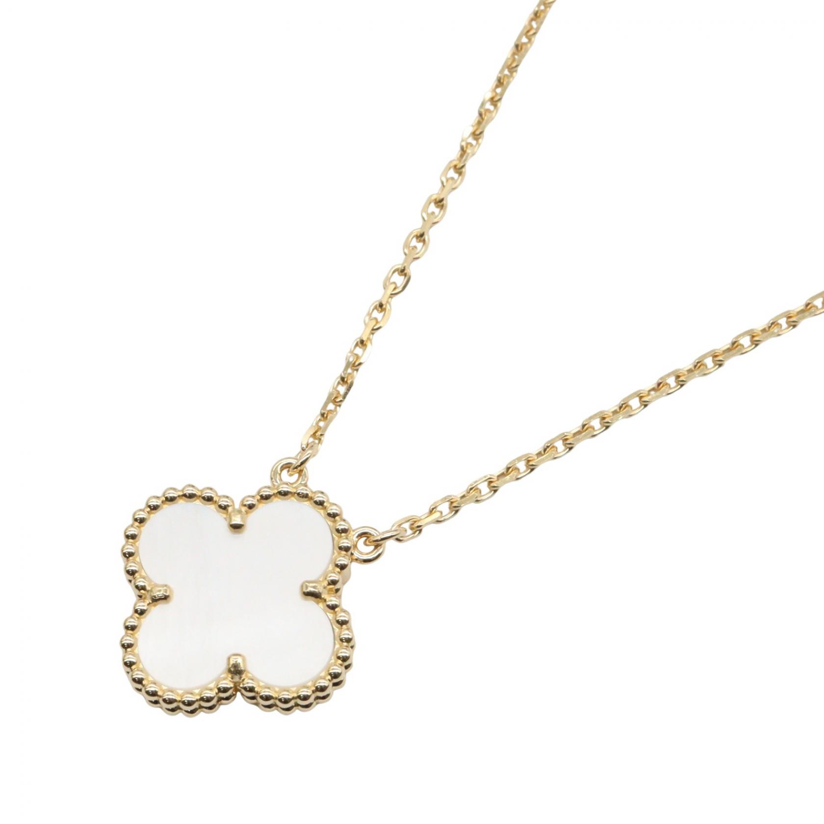 ヴァンクリーフ&アーペル Van Cleef & Arpels ヴィンテージアルハンブラ ネックレス マザオブパール ネックレス ジュエリー K18(イエローゴールド) マザーオブパール レディース ゴールド系 / ホワイト系 VCARA45900 【中古】|Mike Museum