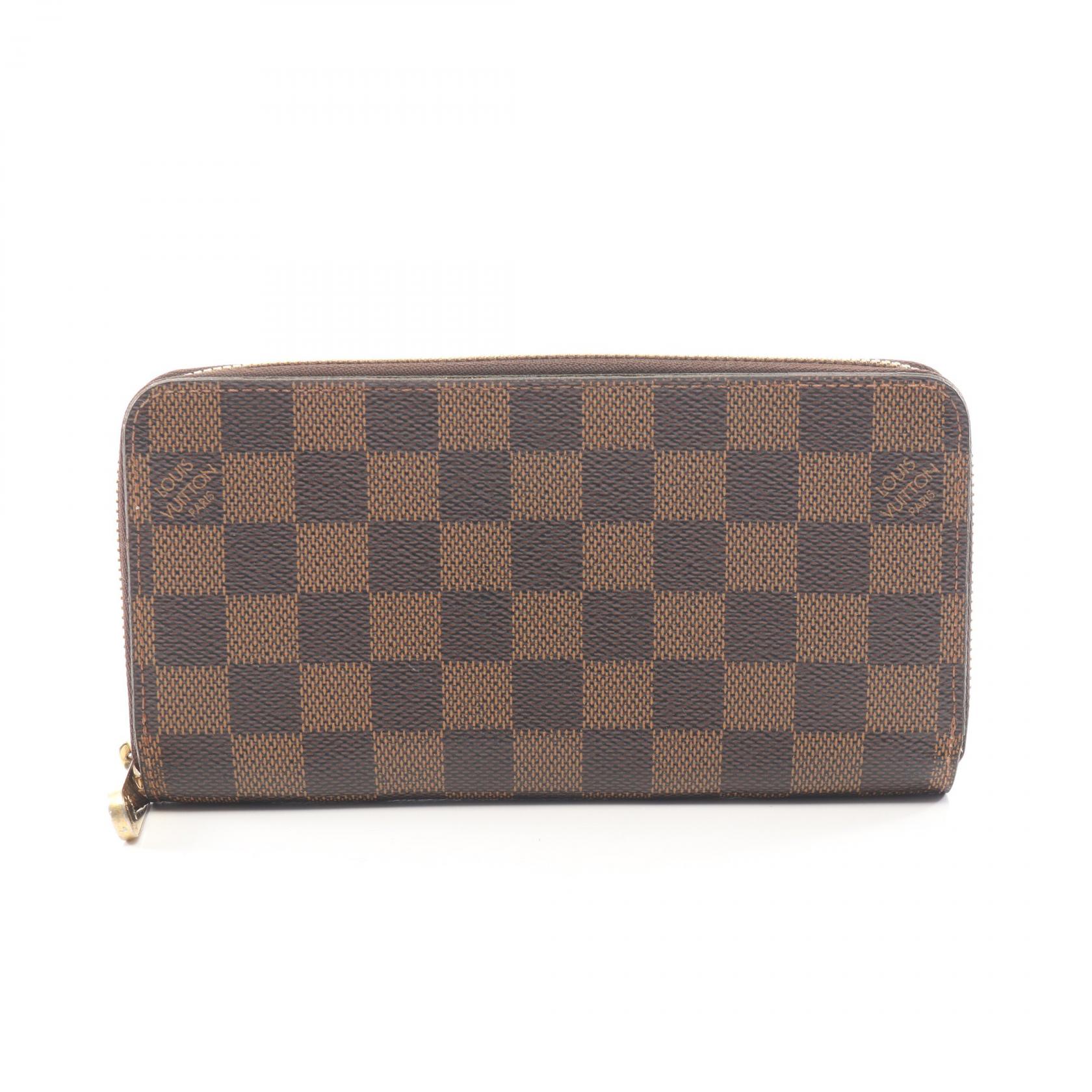 ルイ・ヴィトン LOUIS VUITTON ジッピーウォレット ダミエエベヌ ローズバレリーヌ ラウンド長財布 財布 PVC レディース ブラウン系 N60046 【中古】｜Mike Museum