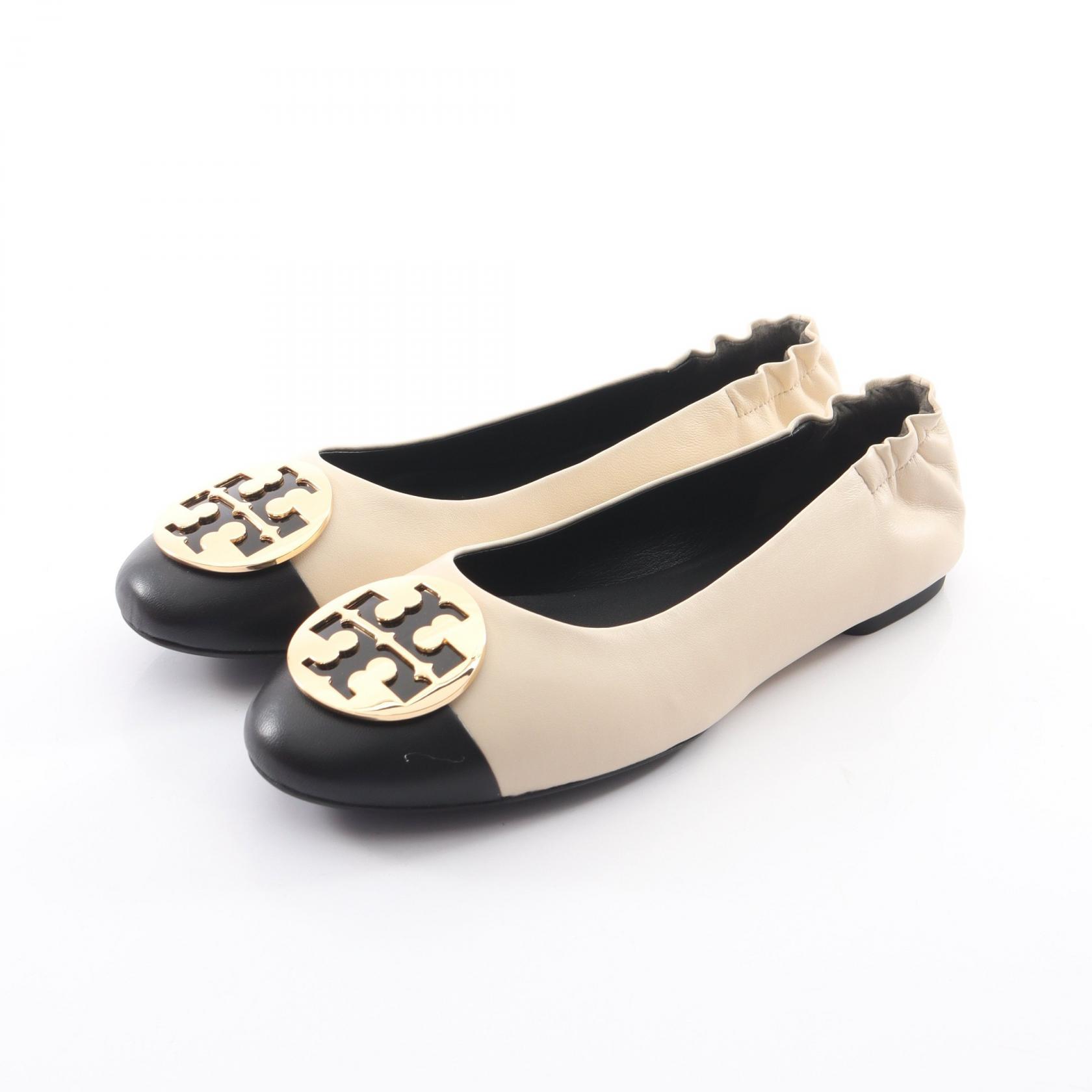 トリーバーチ Tory Burch CLAIRE CAP TOE BALLET クレア キャップトゥ パンプス 靴 レザー レディース アイボリー系 / ブラック系 1483360018 【新品】｜Mike Museum