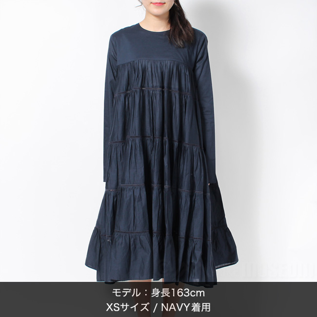 マーレット MERLETTE フリル ロング レディース NAVY ESSAOUIRA DRESS