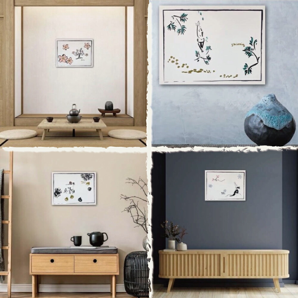 絵画 アートパネル インテリア おしゃれ 壁掛け 北欧 四季 春 夏 秋 冬 葉 花 緑 植物 自然 軽量 風水 玄関 寝室 部屋 リビング トイレ アート モダン ホテル 病院 学校 店舗 開店 おもてなし 季節 プレゼント 額不要 金具付き 留め具付き 取り付け簡単