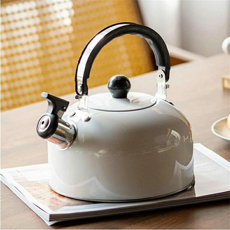 3L やかん 笛吹きケトル ステンレス製やかん 笛吹き ティーポット 広口 ホイッスルケトル 大容量 防錆性 耐久性 速熱 均一加熱 簡単開閉 大容量 湯沸し お湯 IH対応 ガス対応 北欧風画像