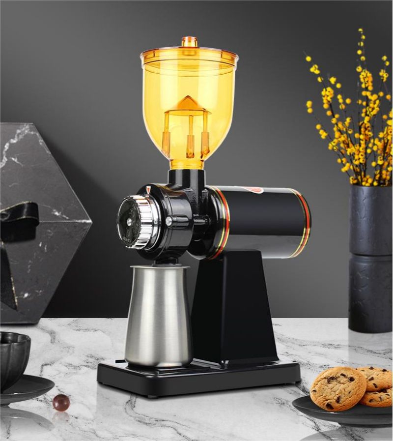 楽天市場】電動コーヒーミル 自動粉砕 粉細かさ8レベル調整可能 業務