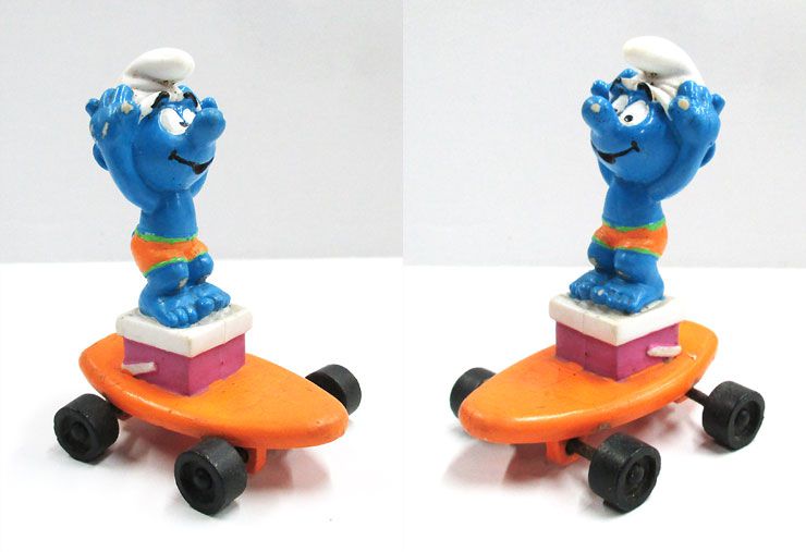 楽天市場 スマーフ Smurf スマーフ ｐｖｃ 飛び込み スケボー ベルギー キャラクター フィギュア アメリカ雑貨 マイクのおもちゃ箱