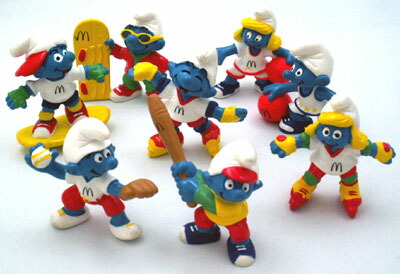 マクドナルド フィギュアセット 楽天市場】〇スマーフマクドナルドハッピーセットボックス
