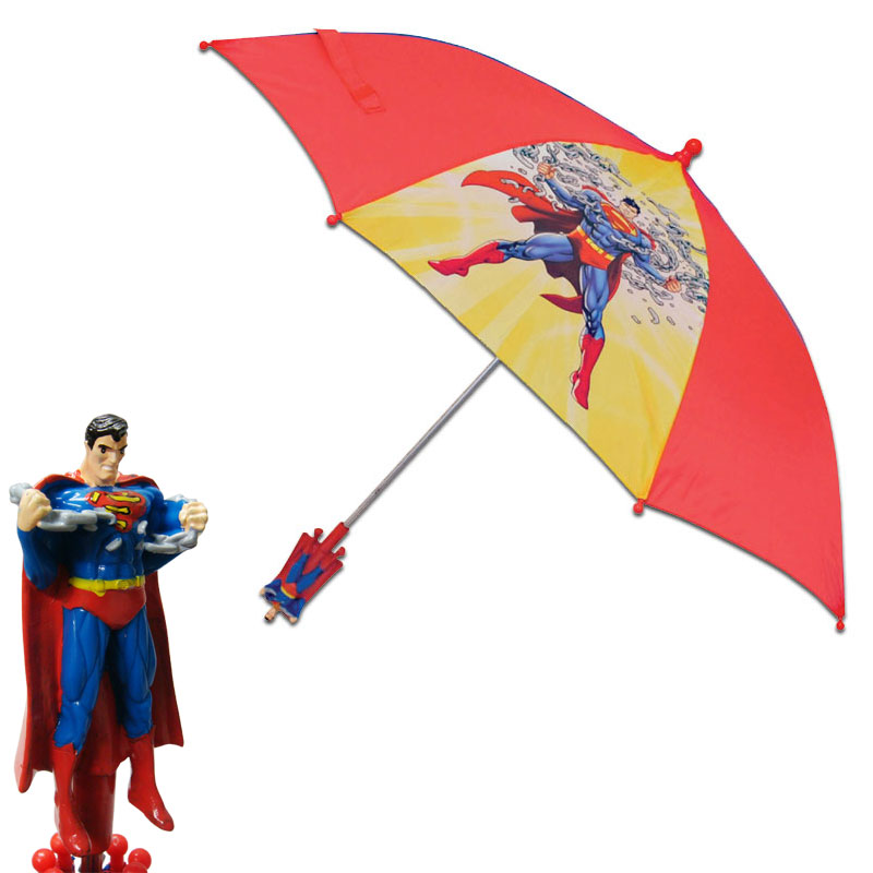 【スーパーマン/SUPERMAN】 『お子様用の傘/チェーン』 キッズ ジュニア カサ かさ 雨傘 アンブレラ 梅雨 レイングッズ画像