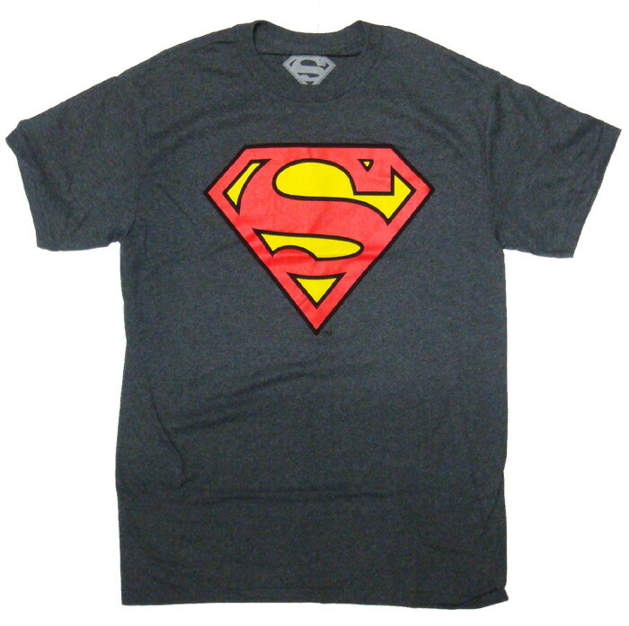 ◎【 SUPERMAN/スーパーマン 】『 エンブレム（チャコールGY）Sサイズ / プリント Tシャツ』Tシャツ 半袖 シャツ 日本未発売 アメカジ カジュアルファッション DCコミック DC アメキャラ 人気 star ヒーロー アメリカ雑貨 アメ雑 雑貨画像