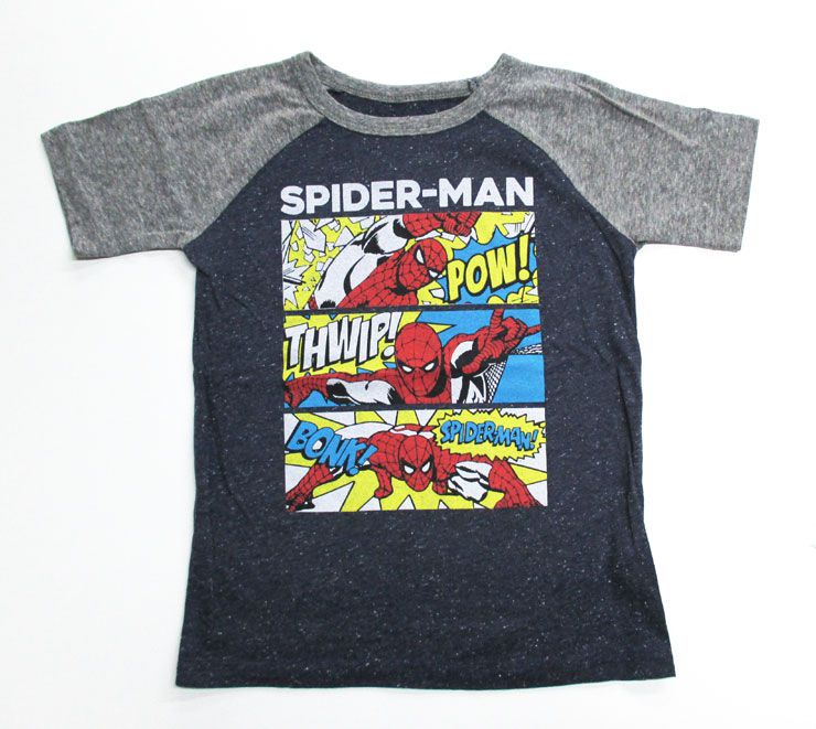楽天市場 スパイダーマン Spider Man キッズ ジュニア ｔシャツ アメコミ柄 ６ｔ 切替ｎｖ ｇｙ マーベル Marvel アメコミ アメキャラ キャラクター 子供用 アメリカ雑貨 マイクのおもちゃ箱
