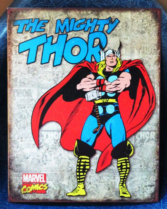 楽天市場 ブリキ看板 プレート The Mighty Thor マイティ ソー マイティソー マーベル Marvel アメコミ インテリア ダイナー ディスプレイ アメリカン雑貨 アメキャラ アメリカ雑貨 マイクのおもちゃ箱