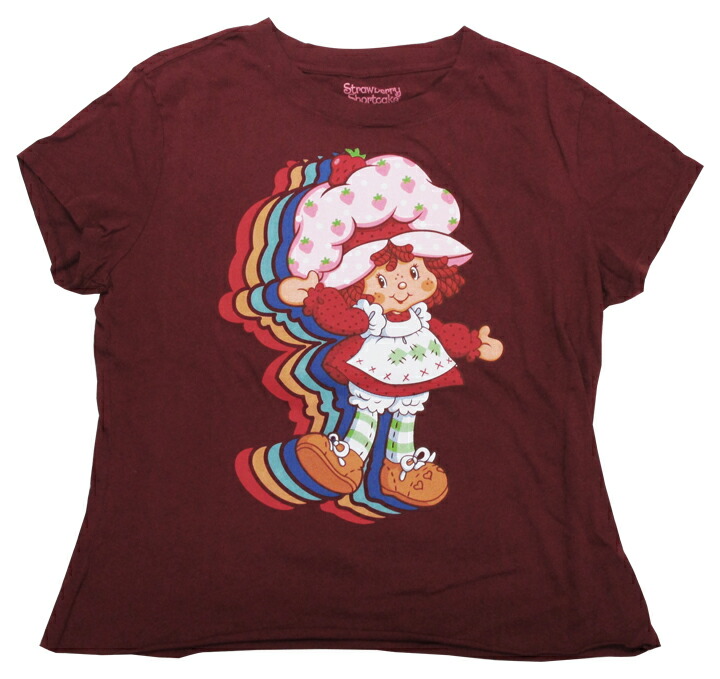 楽天市場 ストロベリーショートケーキ 大人 レディース ｔシャツ 全身 ｌサイズ エンジ Strawberry Shortcake いちご アメキャラ アメリカ雑貨 マイクのおもちゃ箱