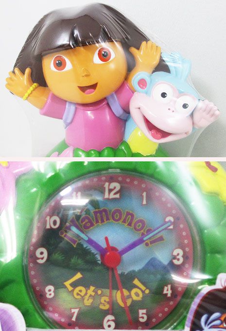 楽天市場 ドーラ Dora The Explorer ドーラといっしょに大冒険 アラームクロック付きバンク アメキャラ アメリカン雑貨 目覚まし時計 時計 貯金箱 アメリカ雑貨 マイクのおもちゃ箱