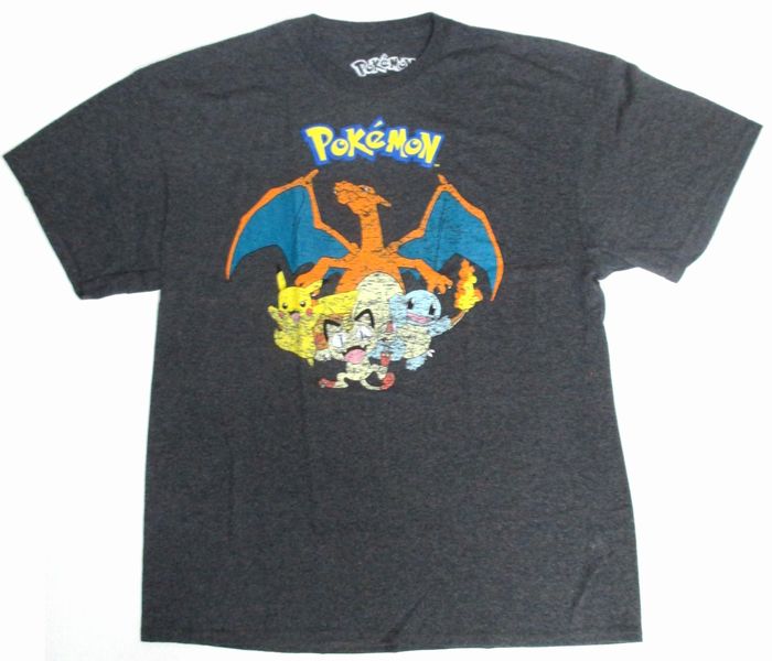 楽天市場 ポケットモンスター Pocket Monsters大人 メンズ Tシャツ４キャラクターズ ｌサイズ 杢gy 擦れ ワケあり リザードン ゼニガメ ピカチュウモンスター ポケモン ゲーム キャラクター ポケモンｇｏ キャラクターｔシャツニャース アメリカ雑貨 マイクの