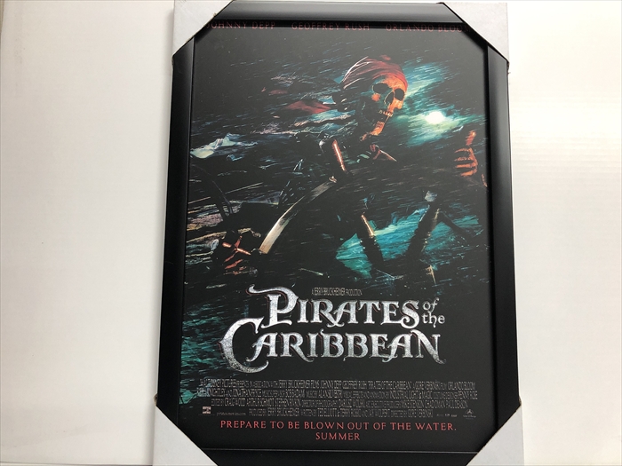 〇【Pirates of the Caribbean/パイレーツ・オブ・カリビアン】フレーム付ポスター映画　アメリカ雑貨　アメ雑　ディズニー　Disney　海賊画像