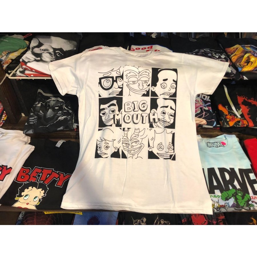 楽天市場 ビッグマウス Big Mouth 大人ｔシャツ フェイス ｍサイズ Netflix ネットフィリクス アニメ カートゥーン アメリカ雑貨 アメ雑 アメカジ アメリカ雑貨 マイクのおもちゃ箱