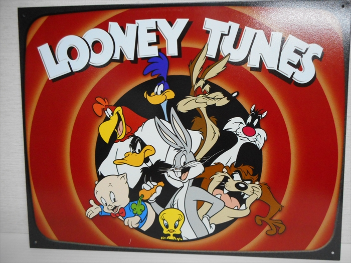 楽天市場 ブリキ看板 プレート Looney Tunes ルーニー テューンズ オープニング カートゥーン アメキャラ アメリカ雑貨 アメ雑 インテリア アメリカ雑貨 マイクのおもちゃ箱