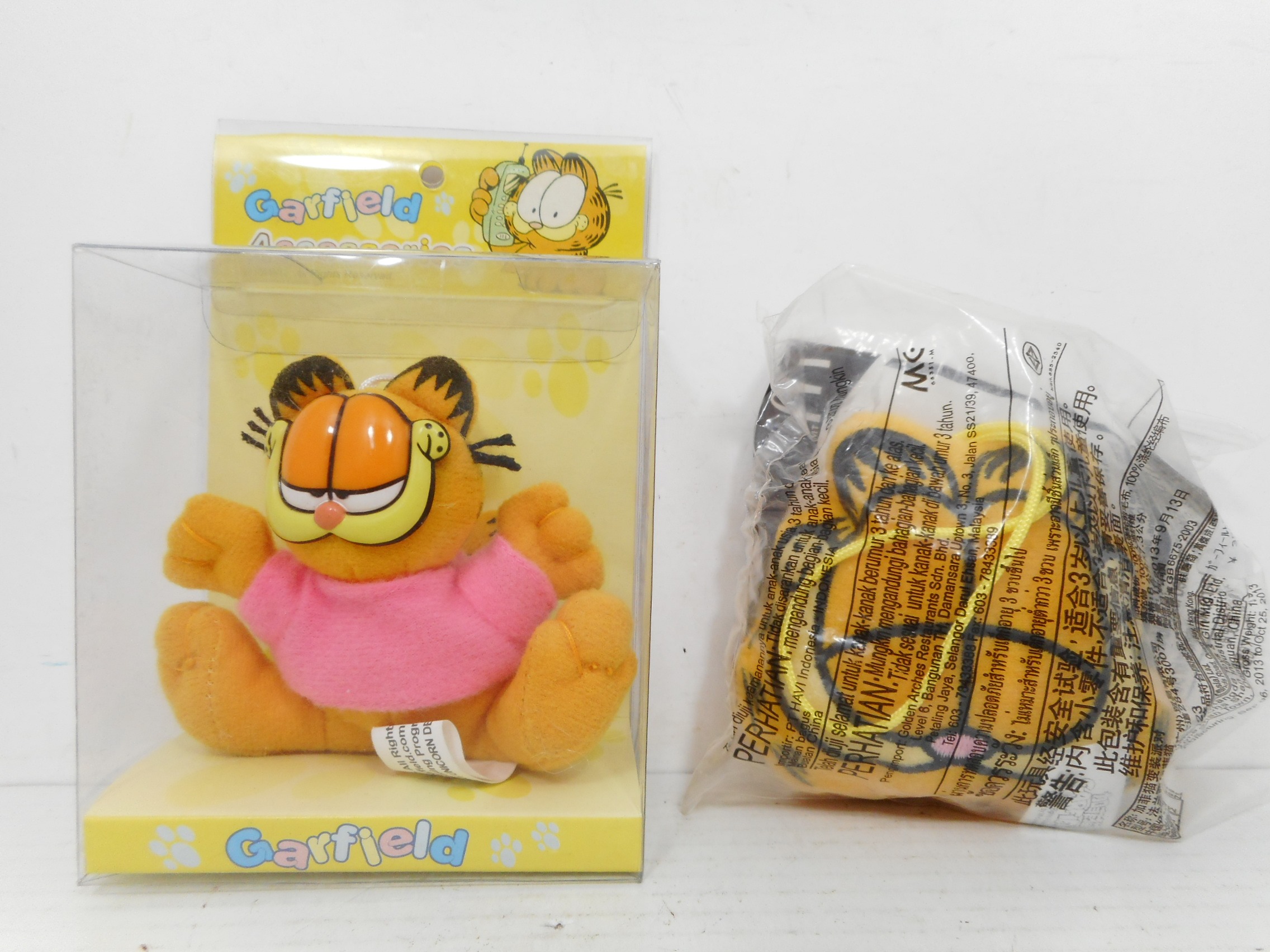 楽天市場 Garfield ガーフィールド マスコット２個セット ピンクシャツ フェイス ハッピーセット ハッピーミール マクドナルド 携帯クリーナー おまけ キーホルダー 人形 アメコミ アメキャラ アメリカ雑貨 アメリカン雑貨 アメ雑 アメリカ雑貨 マイクのおもちゃ箱