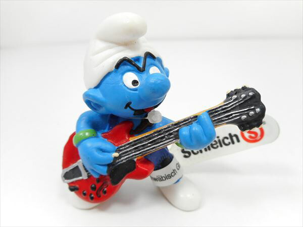 〇【 スマーフ smurf 】 『 スマーフ PVC ギター 赤 』 キャラクター コレクション プレゼント インテリア 置物 ディスプレイ 人気 おすすめ アメリカ雑貨