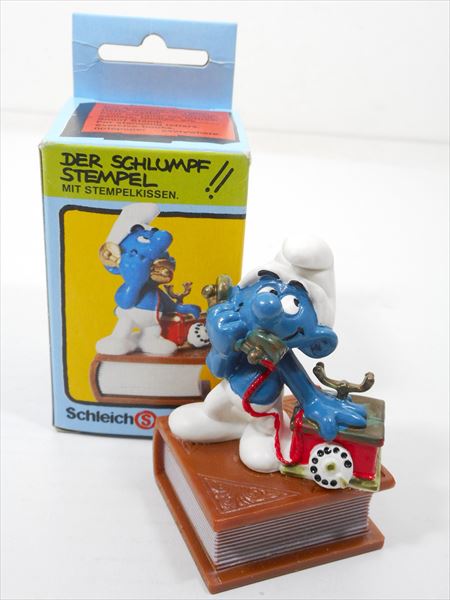 ◎【 スマーフ Smurf 】 『 スマーフ スタンプ４種類「テレフォニスト」 』 ベルギー 妖精 キャラクター コレクション おもちゃ プレゼント 置物 飾り インテリア アメリカ雑貨 アメリカン雑貨 コレクション
