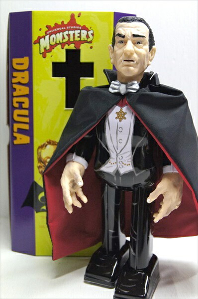 ◎【ブリキ玩具/Tin Toy】<br>『 ユニバーサルモンスターズ ドラキュラ / ゼンマイ式 ブリキ 』<br><br>ブリキ ティントイ Tin Toy MIKE COMPANY Dracula 日本製 当時物 アメ雑 雑貨