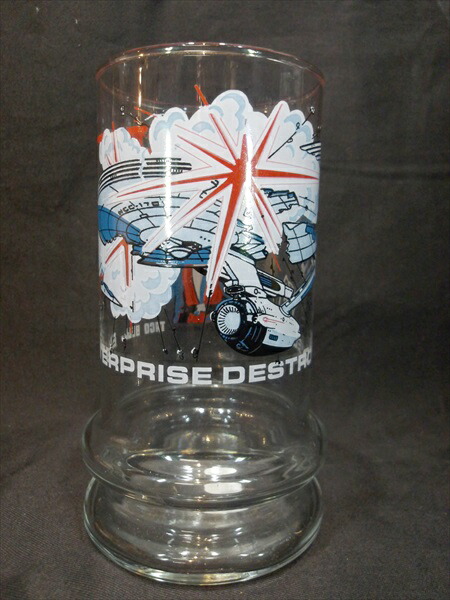 ◎【グラス/glass】『 TACO BELL STAR TREK3 ENTERPRISE DESTROYED 1980年代頃 / ガラスコップ 』グラス ガラス コップ 食器 マクドナルド ディズニー100周年記念 ノベルティ アメリカ雑貨 アメ雑 雑貨画像