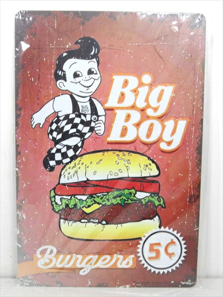 ビッグボーイ ハンバーガー ブリキ看板 アメリカン ポップ パーキング アメリカン レトロ ブリキ看板 BIG BOY キャラクター 雑貨