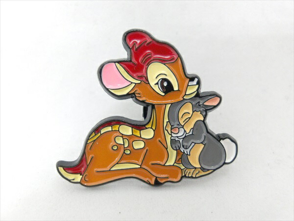 ◎【ピンバッジ/pin badge】『 Disney Bambi バンビ&とんすけ / ピンズ 』バッジ バッチ ピンバッチ PINS 映画 Movie アニメ ディズニー バンビ 鹿 ウサギ コレクション ファッション雑貨 アメ雑画像