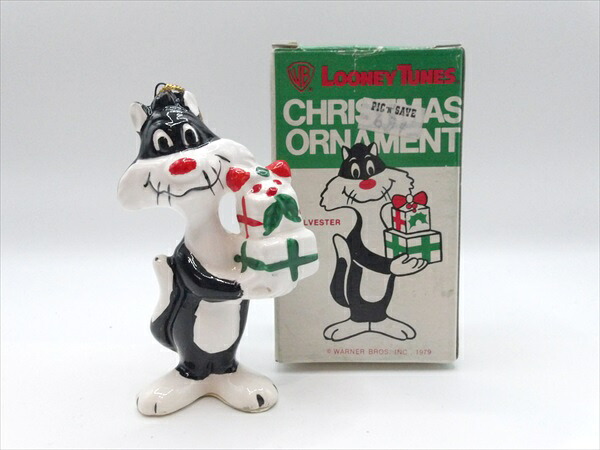 ◎【オーナメント/Ornament】『 LOONEY TUNES シルベスター・キャット / クリスマス オーナメント 』フィギュア 人形 ドール ルーニー・テューンズ ルーニーテューンズ クリスマス飾り 日本製 アメ雑 雑貨｜アメリカ雑貨　マイクのおもちゃ箱