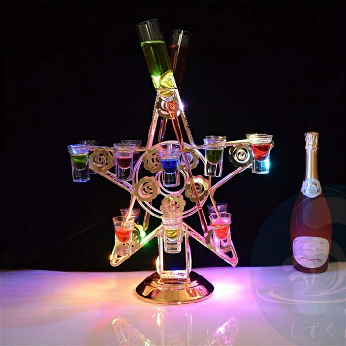 五芒星テキーラご覧なさる車 LED酒壜の書きあらわす棚 五芒星 LED酒水飲み納める仕合わせ 申し受ける式 LED酒壜の書きあらわす棚 カクテル水飲みの棚 カクテルグラスホルダー 多彩光 寄り合い 開店お祭り 開店 カップホルダバー 泊まり KTV キャバレー ブドウ酒水飲み別売り ワイン・バー・酒用品-キッチン用品・食器・調理器具