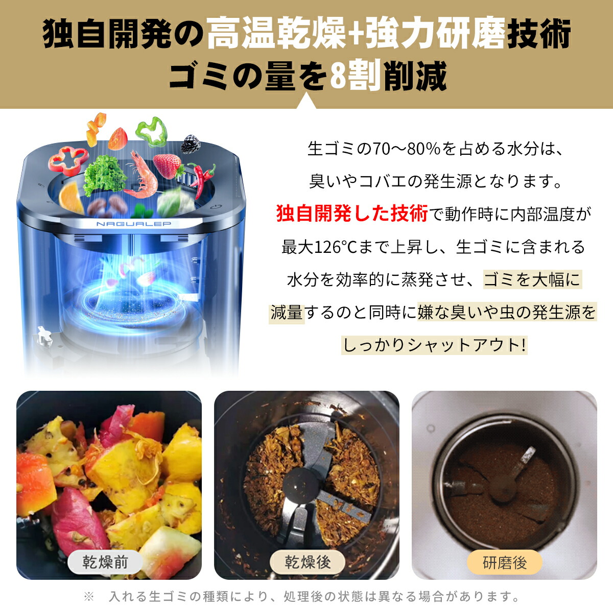 人気激安） 生ごみ処理機 家庭用 1-6人用 消臭 粉砕一体化 大容量 ...