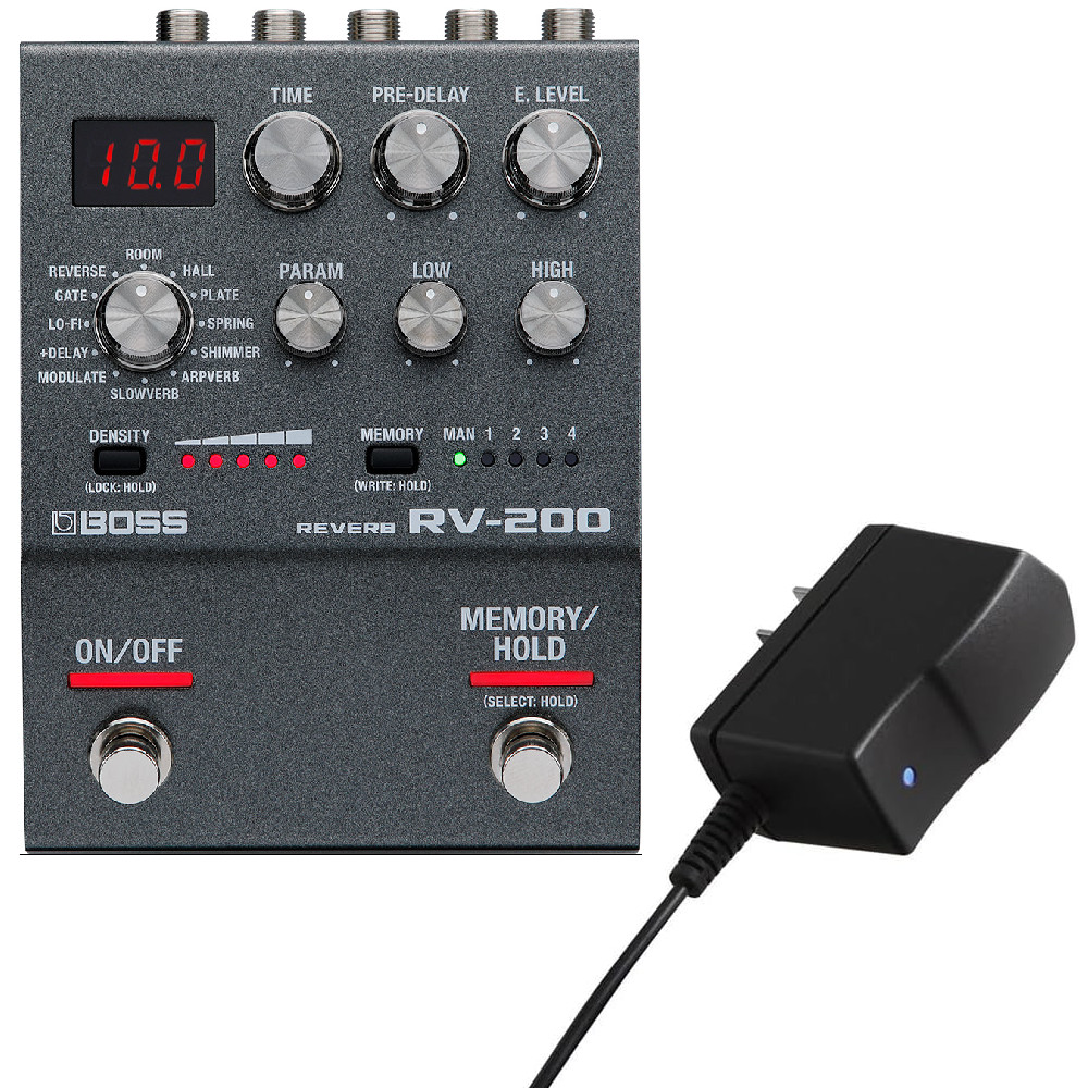 BOSS ボス RV-200 Reverb リバーブ + PSA100S2 純正アダプター セット