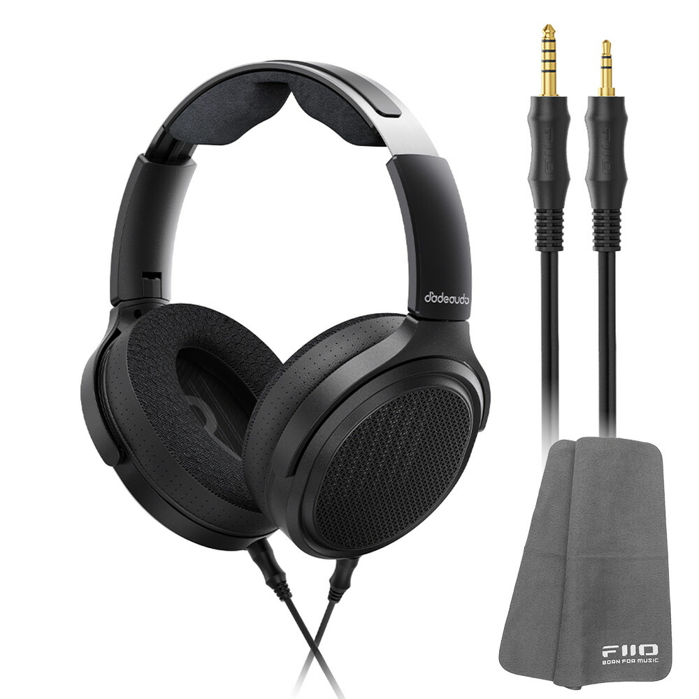 FIIO 開放型 ヘッドホン JT7 ブラック (FIO-JT7-B) 《ロゴ入りクロスプレゼント》 fiio｜三木楽器 店