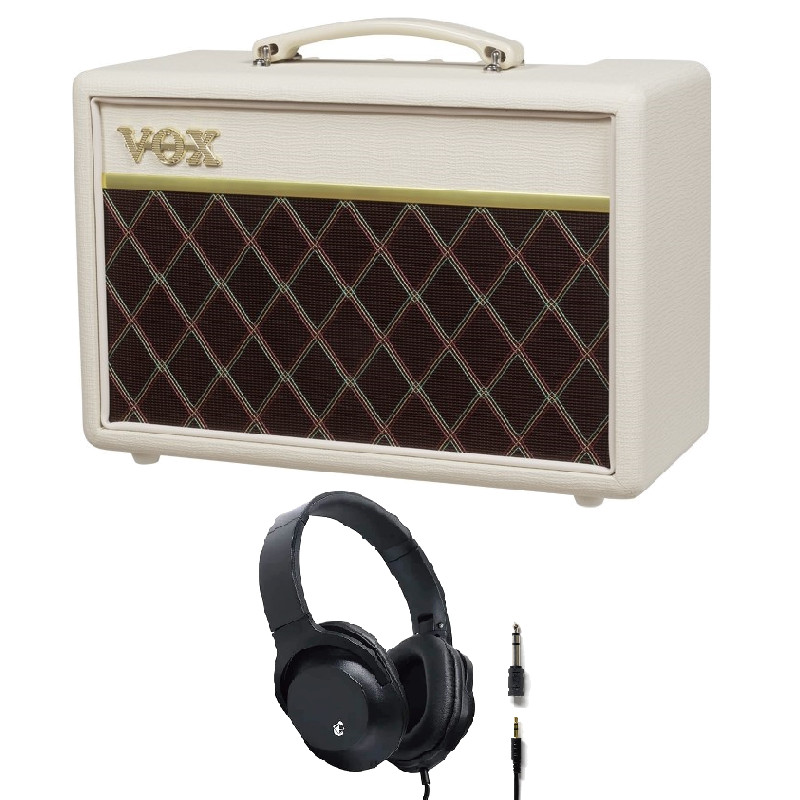 VOX 小型 ギター アンプ Pathfinder 10 Cream Brown PF-10 CB《限定品》+ ヘッドホン KHP-001 セット ギターアンプ