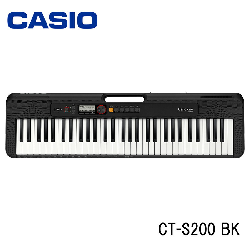 CASIO CT-S200BK Casiotone キーボード ブラック カシオ 61鍵盤 黒 三木楽器 