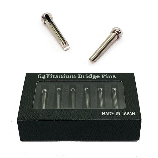 64Titanium Bridge Pins 64チタンブリッジピン 6本セット 日本製 64チタン仕様 シルバー 【税込】