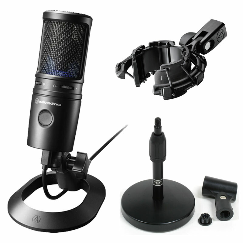 《在庫あり 即納可能》 audio-technica オーディオテクニカ USB マイクロホン AT2020USB-X + AD11 卓上スタンド + AT8455 ショックマウント|三木楽器 店