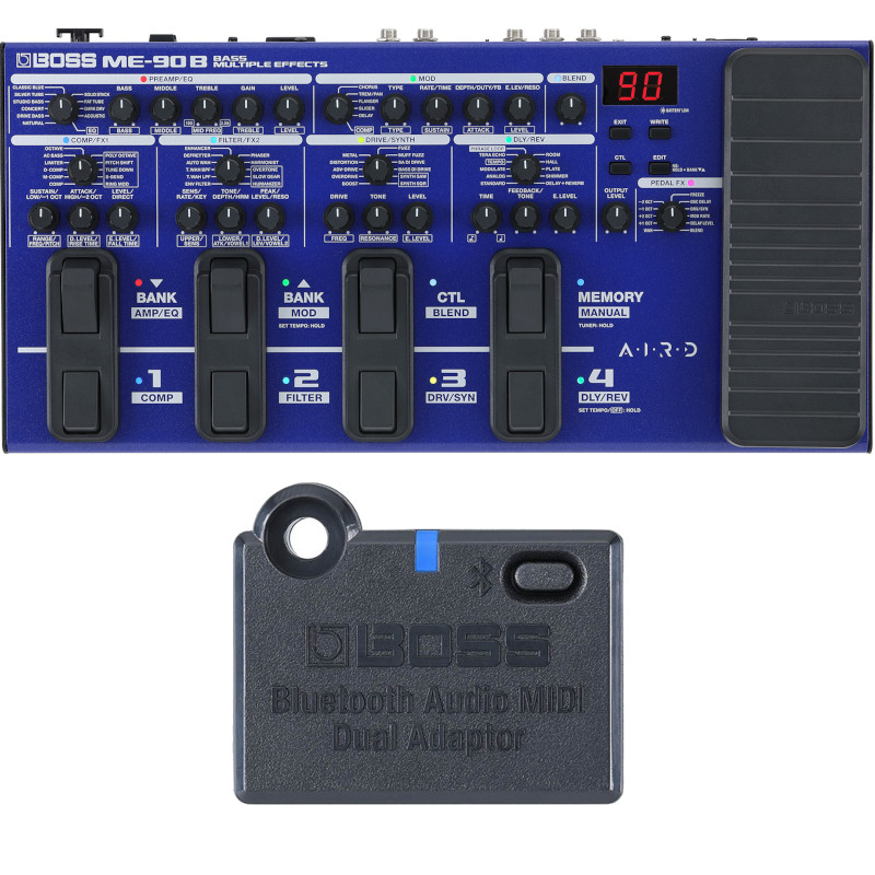 BOSS ME90 ACアダプターBluetooth audioアダプター付き BOSS / ME-90 Roland製ヘッドフォン&純正ACアダプター 同時購入